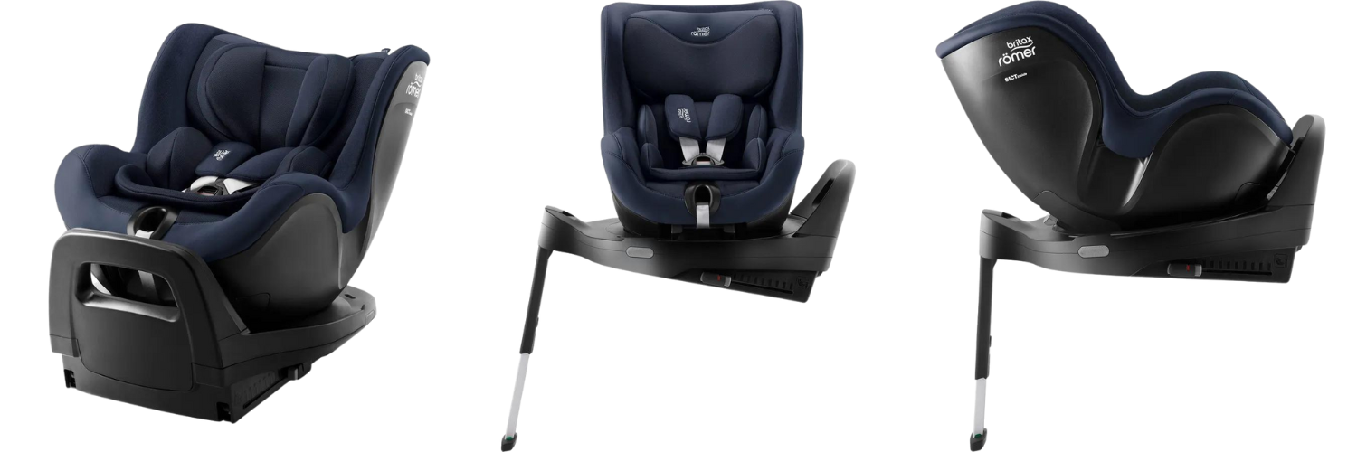 Scaun auto rotativ pentru copii cu baza inclusa Dualfix Pro i-Size, 40-105 cm, Style Night Blue, Britax